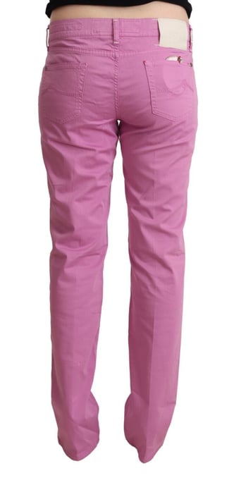 Jacob Cohen Rosa Baumwollniedrigbund-Denim-Tapered-Jeans - Image 3
