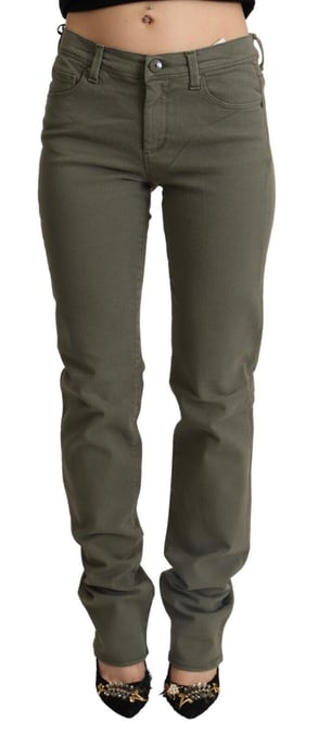 Ermanno Scervino Graue Tiefe Taille Baumwoll Skinny Denim Jeans - Image 1