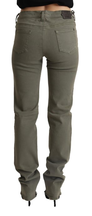 Ermanno Scervino Graue Tiefe Taille Baumwoll Skinny Denim Jeans - Image 3