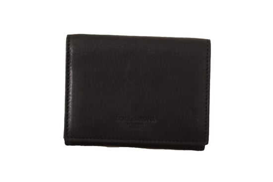 Dolce & Gabbana en cuir noir trifold bourse ceinture multi-kit portefeuille féminine - Image 1