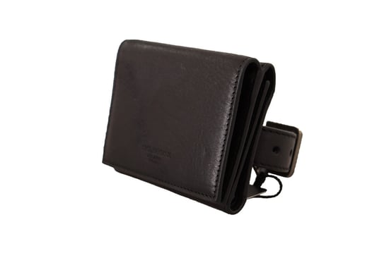 Dolce & Gabbana en cuir noir trifold bourse ceinture multi-kit portefeuille féminine - Image 2