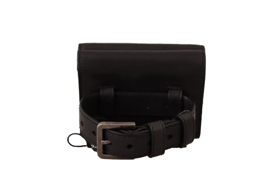 Dolce & Gabbana en cuir noir trifold bourse ceinture multi-kit portefeuille féminine - Image 3