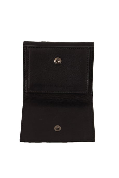 Dolce & Gabbana en cuir noir trifold bourse ceinture multi-kit portefeuille féminine - Image 4