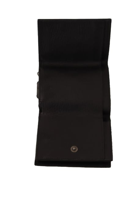 Dolce & Gabbana en cuir noir trifold bourse ceinture multi-kit portefeuille féminine - Image 5