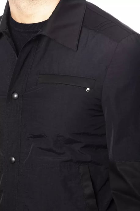 Verri Schwarze Baumwoll-Herren Bomberjacke - Image 4