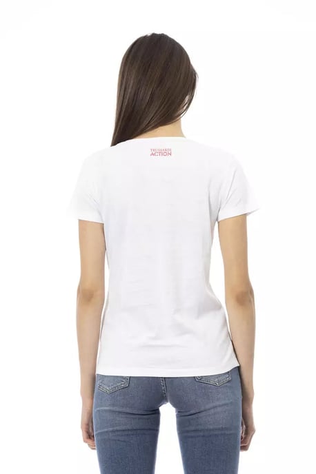 Trussardi Action Weiß Baumwolle Damen T-Shirt - Image 3