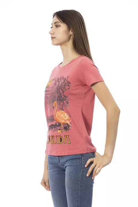 Trussardi Action Mehrfarbiges Baumwoll-T-Shirt für Damen - Image 2
