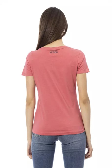 Trussardi Action Mehrfarbiges Baumwoll-T-Shirt für Damen - Image 3