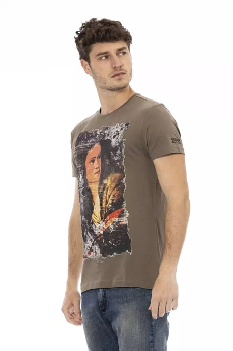 Trussardi Action Braunes Baumwoll Herren T-Shirt - Image 2