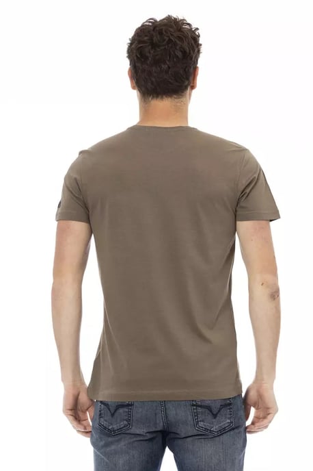 Trussardi Action Braunes Baumwoll Herren T-Shirt - Image 3