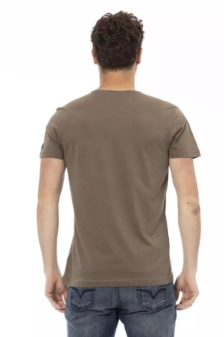 Trussardi Action Braunes Baumwoll Herren T-Shirt - Image 4