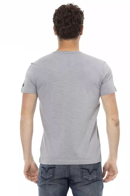 Trussardi Action Graues Baumwoll-Herren-T-Shirt - Image 4