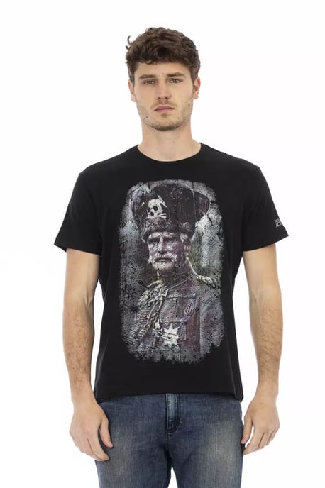 Trussardi Action Schwarzes Baumwoll-T-Shirt für Herren - Image 1
