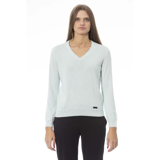 Baldinini Trend Hellblauer Cashmere Damenpullover - Image 1