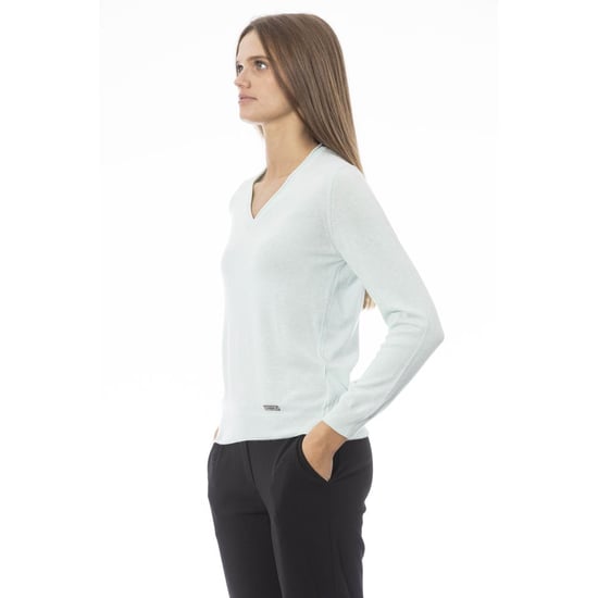Baldinini Trend Hellblauer Cashmere Damenpullover - Image 2