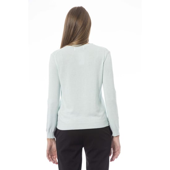 Baldinini Trend Hellblauer Cashmere Damenpullover - Image 3