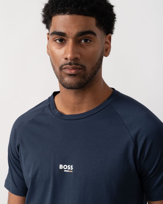 Strand T-Shirt Slim Fit T-Shirt in Dunkelblau - Image 4