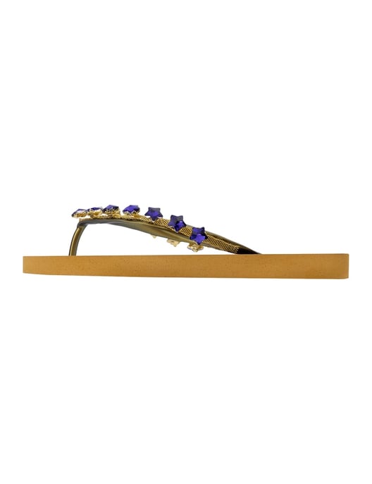 Kleine blaue Stern-Flip-Flops Ocker - Image 2