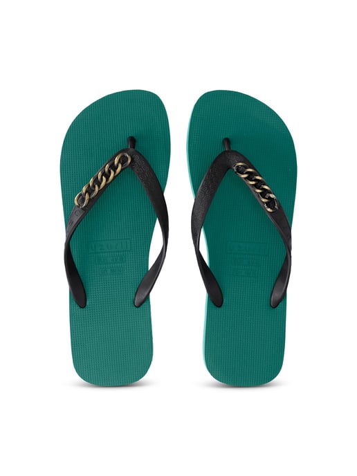 Goldene kleine Flip-Flops, Waldgrün - Image 1