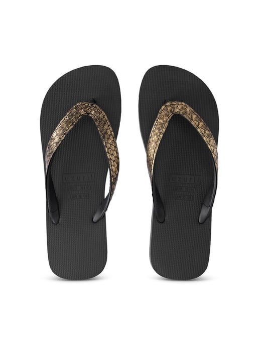 Python Bronze Flip Flop Schwarz - Image 1