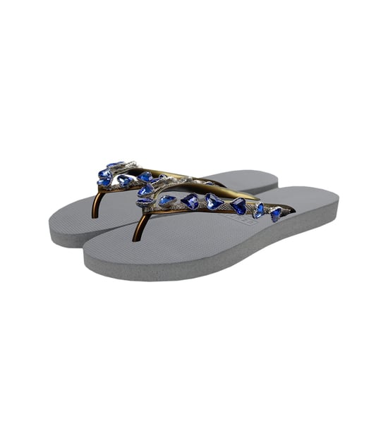 Herzförmiger blauer Flip-Flop silber - Image 3