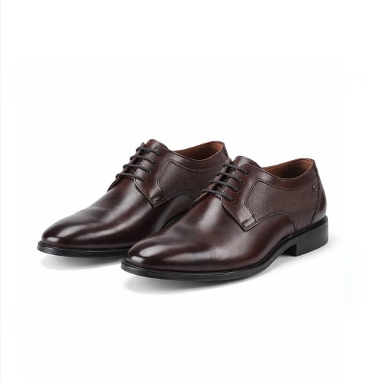 Base London Dome Herren Derby Schuhe Braun - Image 2
