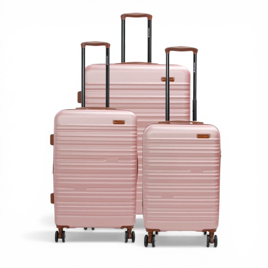 Erziehbarer roségoldener ABS-Koffer mit 8 Rädern, großem Gepäck - Image 1