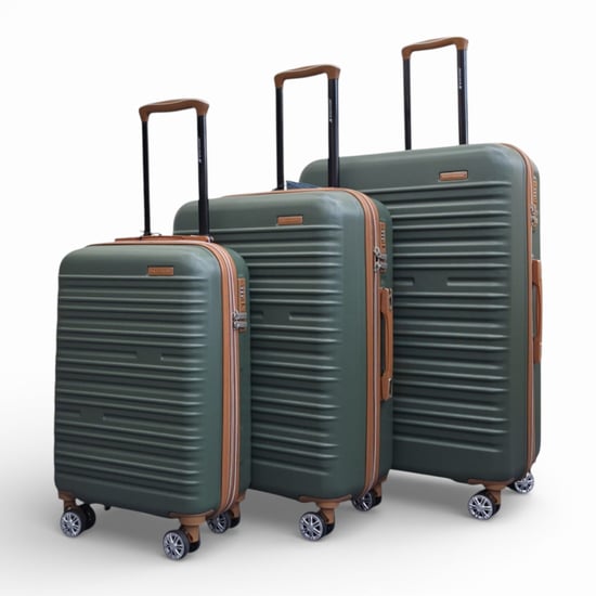 Erweiterbarer grüner Hardshell-ABS-Koffer 8-Rad-Reisegepäck für großes Gepäck - Image 5