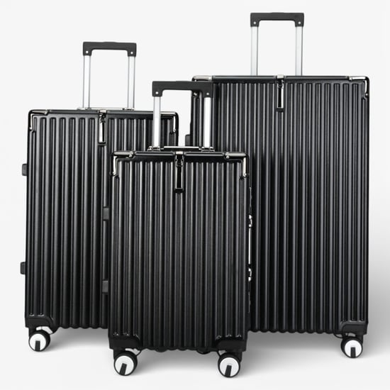 Schwarzer Hardshell-Koffer Dual 4-Wheel ABS Gepäck Kabinenkoffer - Image 2