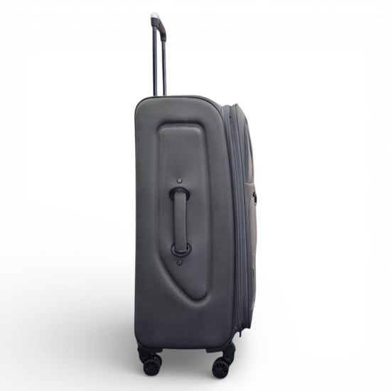 Softshell, leichtes graues Nylon 4-Wheel-Reisekoffer, Urlaubsset mit 3 Koffern - Image 5