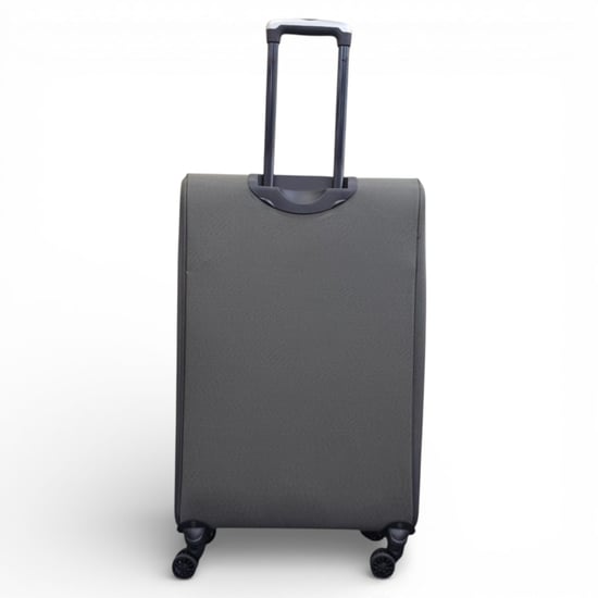 Softshell, leichtes graues Nylon 4-Wheel-Reisekoffer, Urlaubsset mit 3 Koffern - Image 6