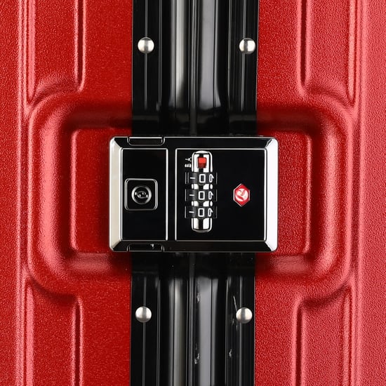 Red Hardshell Doppel-4-Rad-ABS-Gepäckwagen Hartschalen-Koffer-Set - Image 6