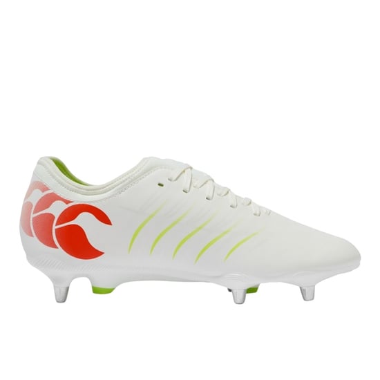 Canterbury - "Phoenix 2.0 Team" Fußballschuhe für weichen Boden für Herren (Weiß/Orange) - Image 1