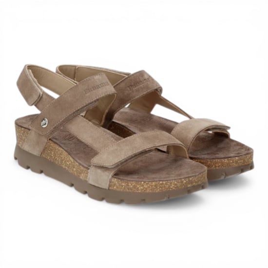 Panama Jack Women's Wedge Stone graue Wildledersandalen – Selma B18 - Image 3