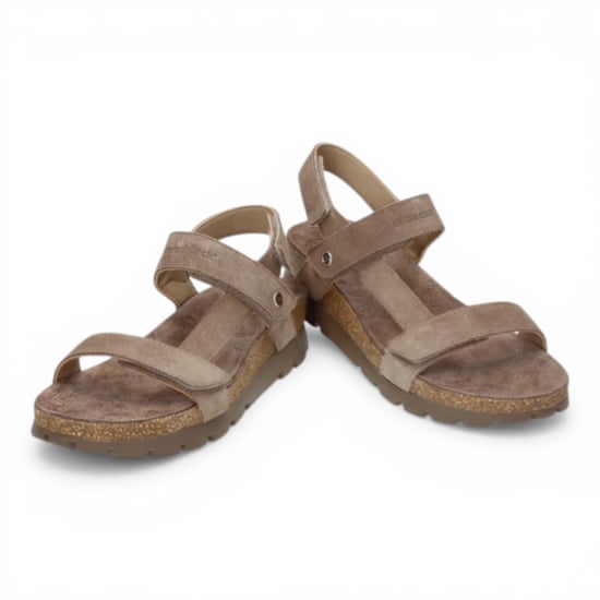 Panama Jack Women's Wedge Stone graue Wildledersandalen – Selma B18 - Image 4