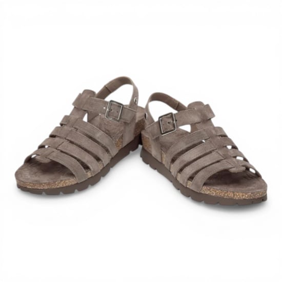 Panama Jack Damen-Keilstein-graue Wildledersandalen – Sasha B6 - Image 6