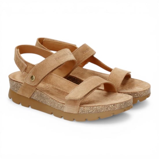 Panama Jack Damen-Keilbark-Braune Wildledersandalen – Selma B10 - Image 3