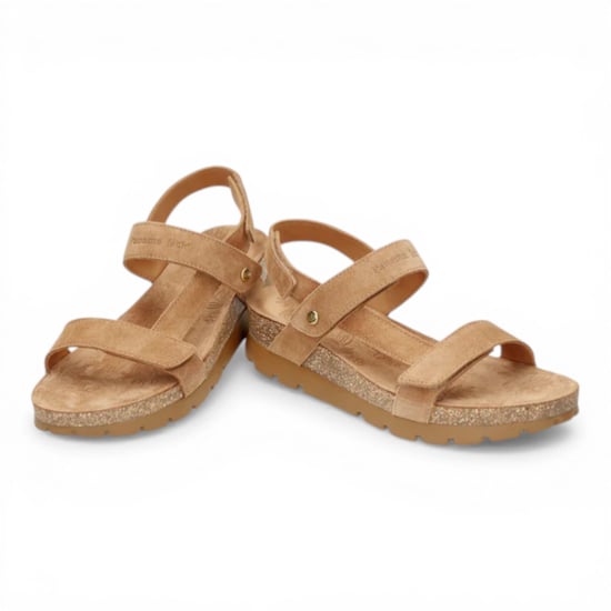 Panama Jack Damen-Keilbark-Braune Wildledersandalen – Selma B10 - Image 4