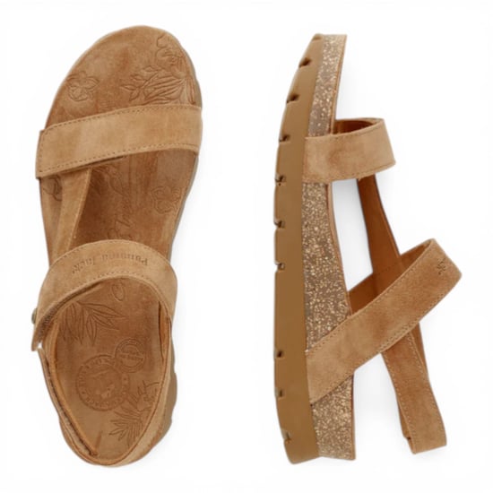 Panama Jack Damen-Keilbark-Braune Wildledersandalen – Selma B10 - Image 5