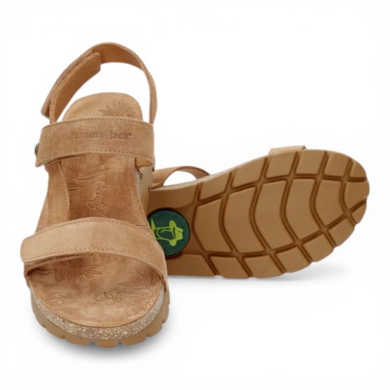 Panama Jack Damen-Keilbark-Braune Wildledersandalen – Selma B10 - Image 6