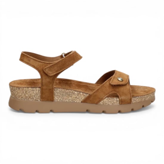 Panama Jack Damen-Wedge-Bark Braune Wildleder-Plateausandalen – Sulia B26 - Image 1