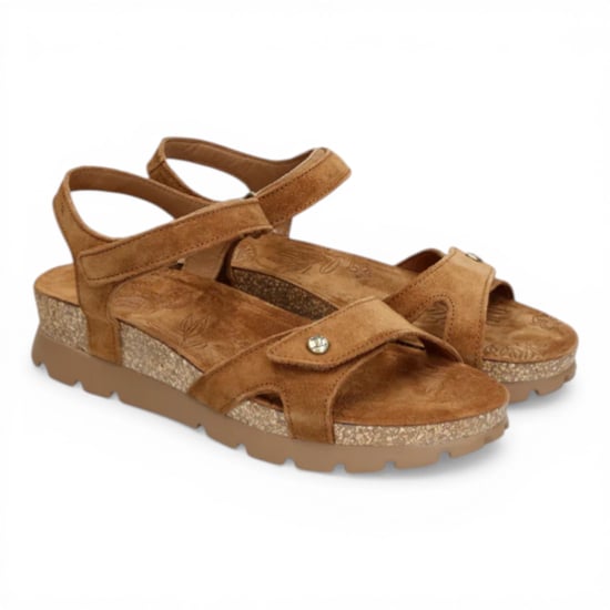 Panama Jack Damen-Wedge-Bark Braune Wildleder-Plateausandalen – Sulia B26 - Image 3
