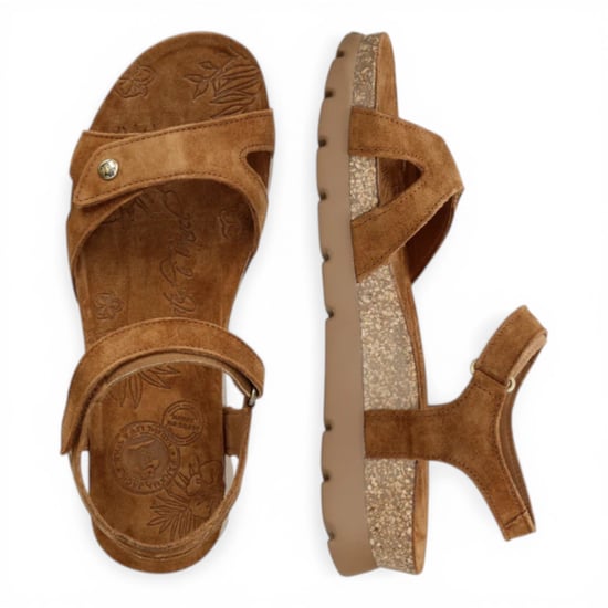 Panama Jack Damen-Wedge-Bark Braune Wildleder-Plateausandalen – Sulia B26 - Image 4