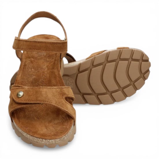 Panama Jack Damen-Wedge-Bark Braune Wildleder-Plateausandalen – Sulia B26 - Image 6