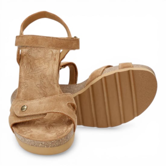 Panama Jack Damen Keilbark Braune Wildledersandalen – Julia B74 - Image 4