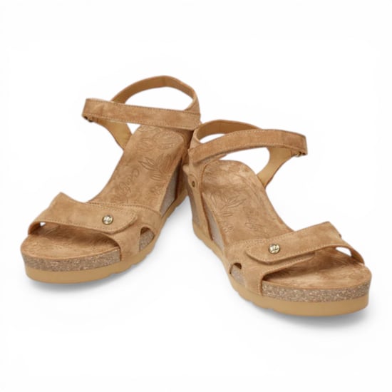 Panama Jack Damen Keilbark Braune Wildledersandalen – Julia B74 - Image 5