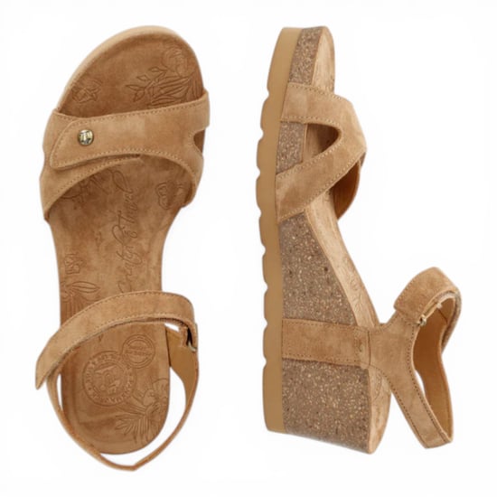 Panama Jack Damen Keilbark Braune Wildledersandalen – Julia B74 - Image 6