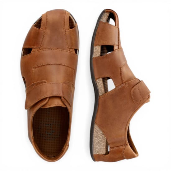 Panama Jack Fletcher Basics C5 Herren Bark Braune Ledersandalen - Image 4