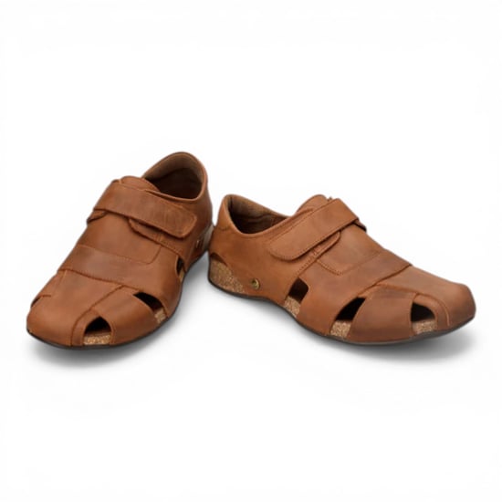 Panama Jack Fletcher Basics C5 Herren Bark Braune Ledersandalen - Image 5