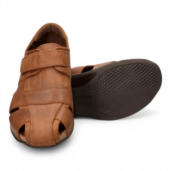 Panama Jack Fletcher Basics C5 Herren Bark Braune Ledersandalen - Image 6